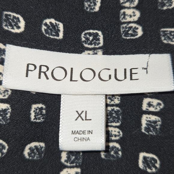 Prologue Womens XL Hi Low Shirt Dress Button Front Minimalist Casual Geometric - Picture 2 of 10